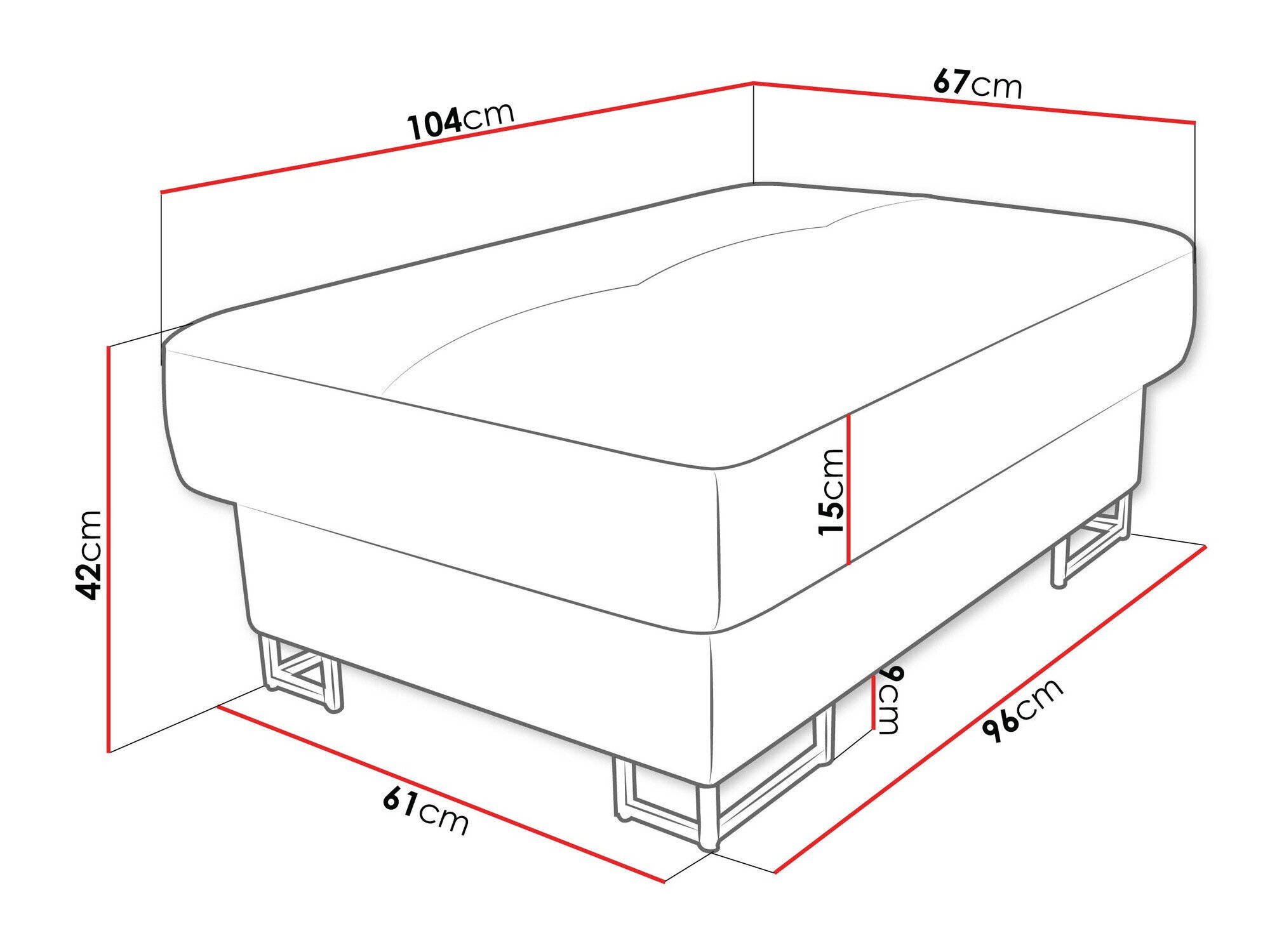 Polstret bænk Comfivo 238 (Soft 029 + Lux 05)