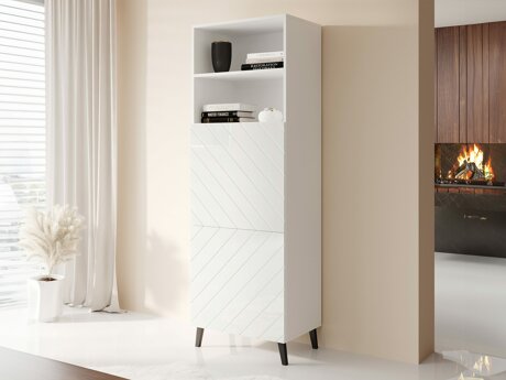 Reol Charlotte 178 (Hvid + Glansfuld hvid)