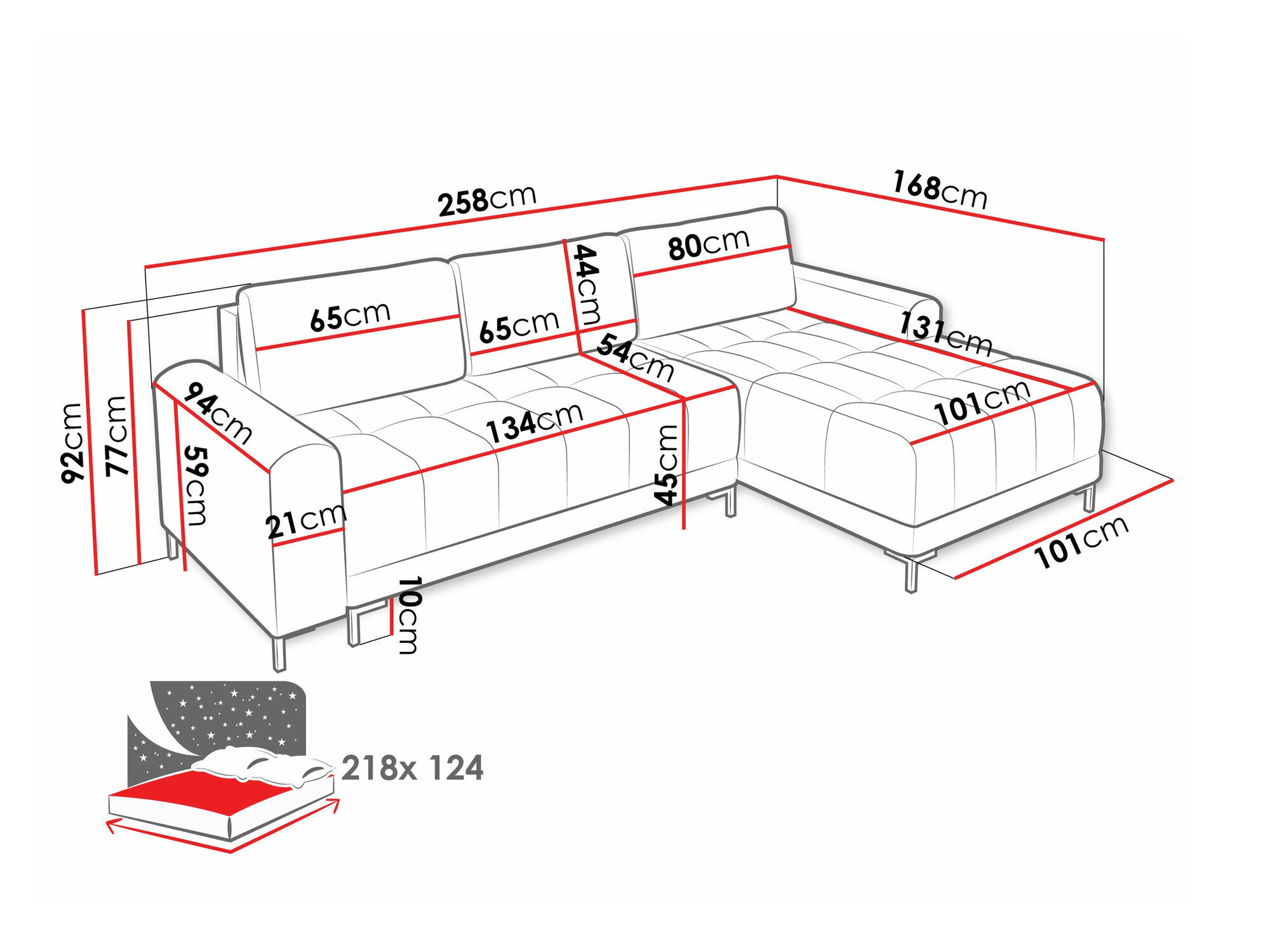 Hjørnesofa Stonecrest 100 (Velo 621)