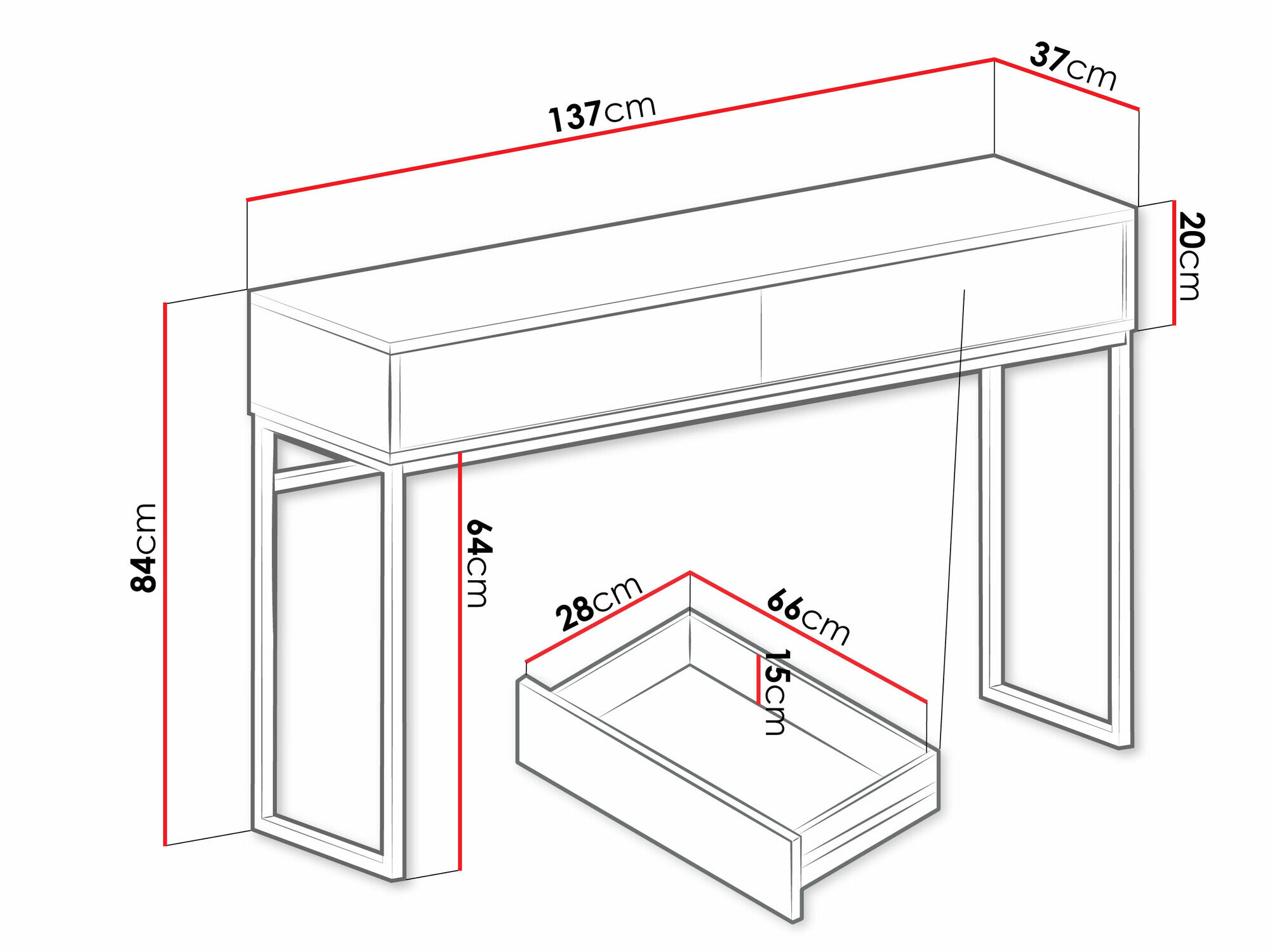 Konsolbord Calcalo 103 (Grøn)