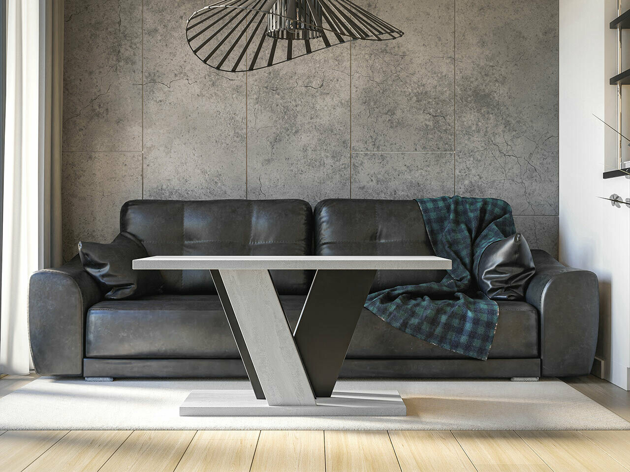 Sofabord Goodyear 128 (Grå + Sort)