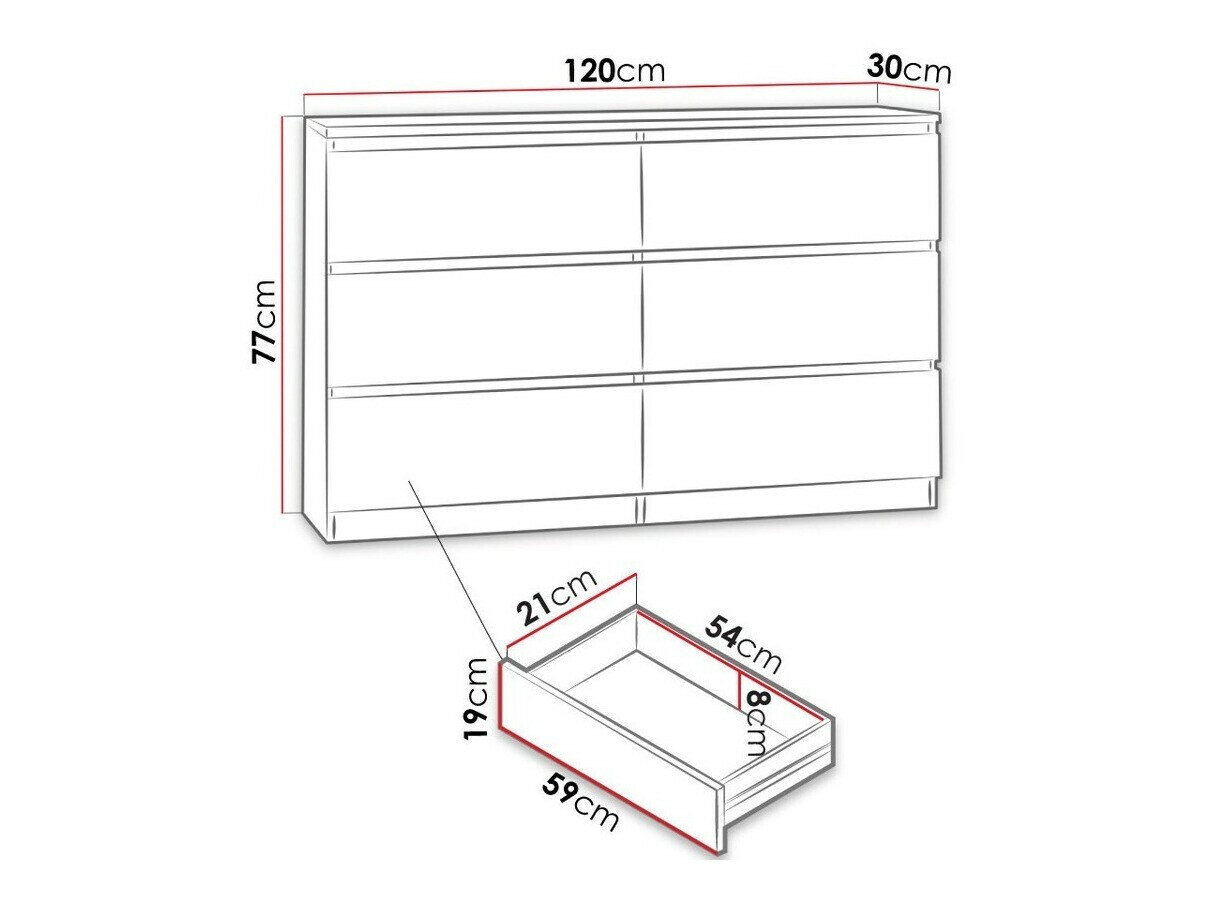 Kommode Comfivo 186 (Hvid)