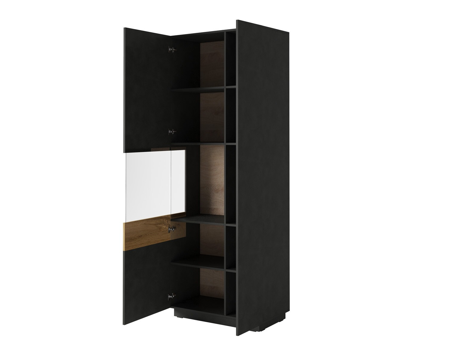 Reol Livlore 100 (Hvid + Glansfuld hvid + Wotan eg)