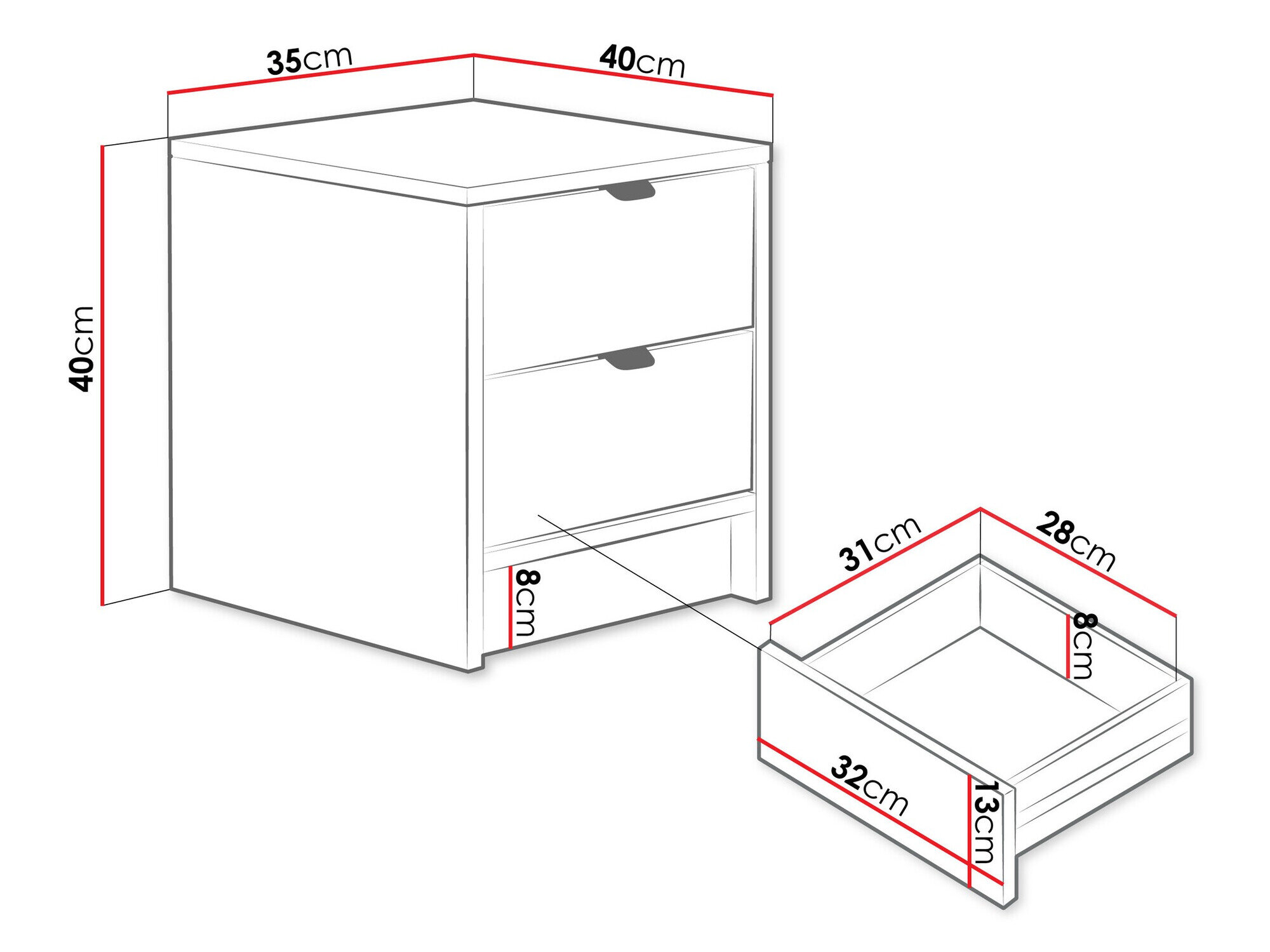 Sengebord Comfivo Larmire 106 (Beige)