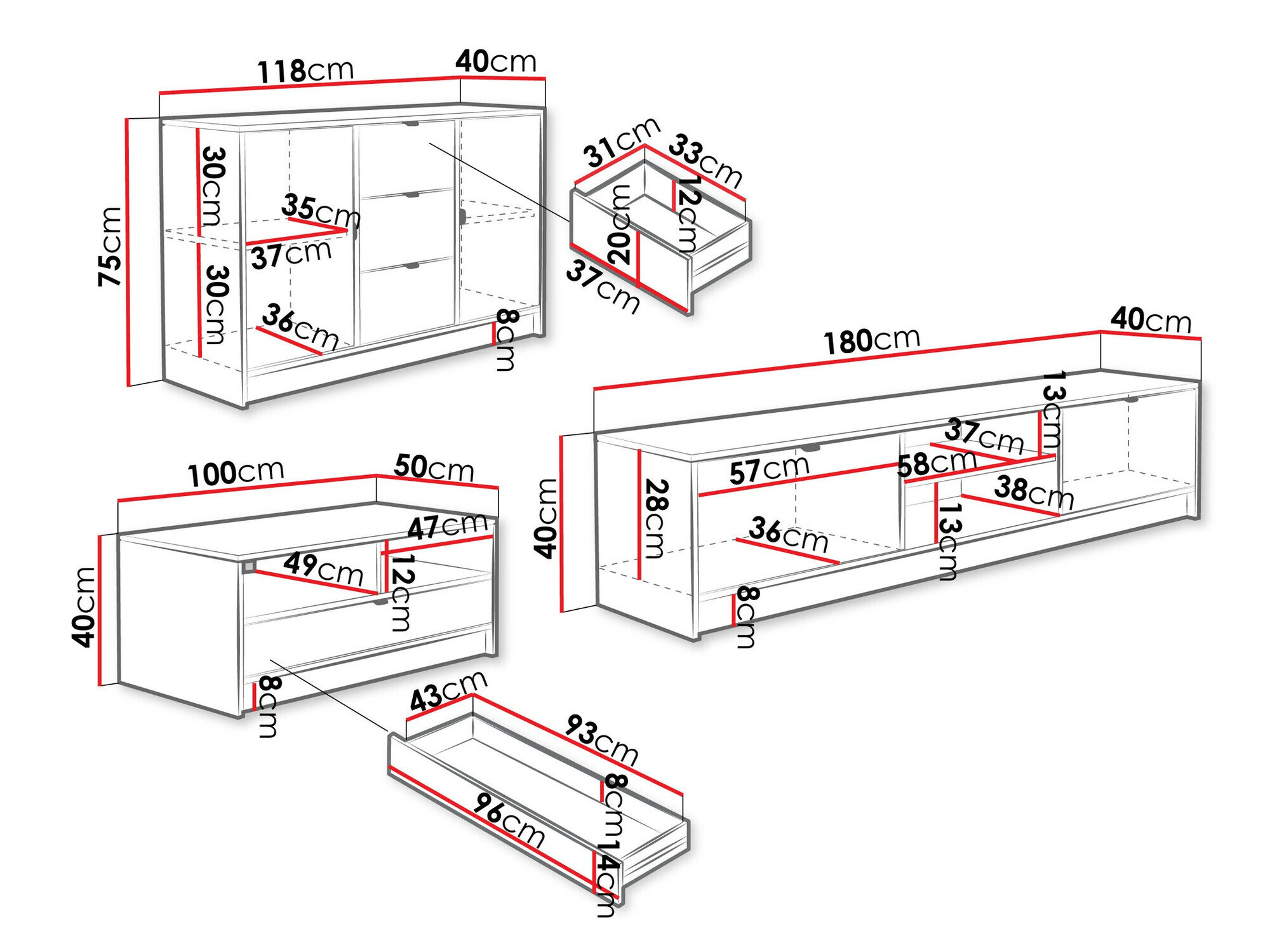 Stuemøbelsæt Comfivo Larmire 107 (Beige)