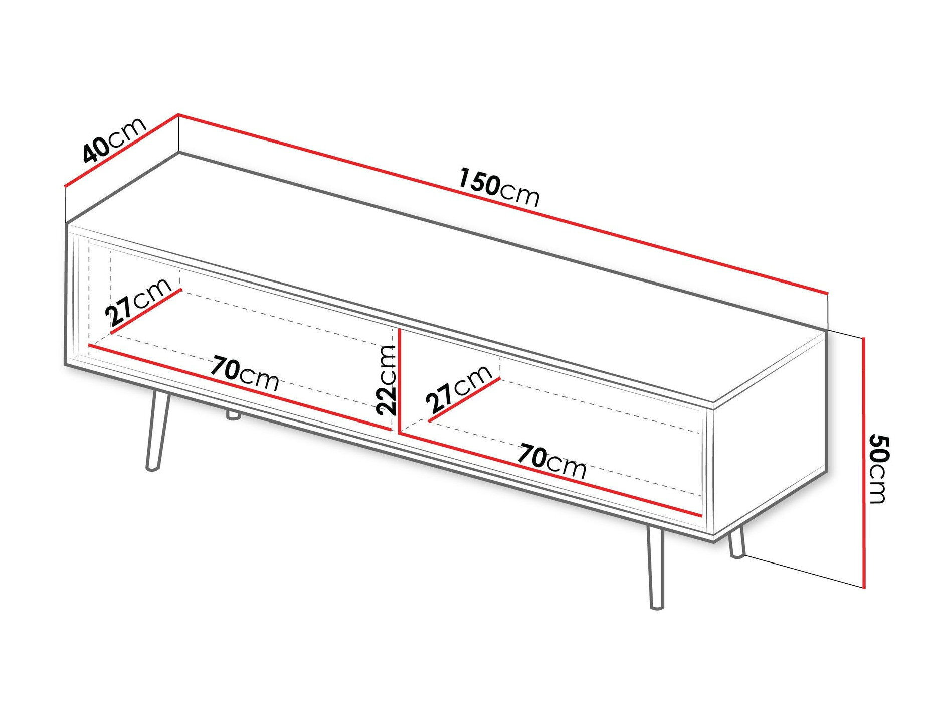 TV-bord Providence 191 (Grafit)
