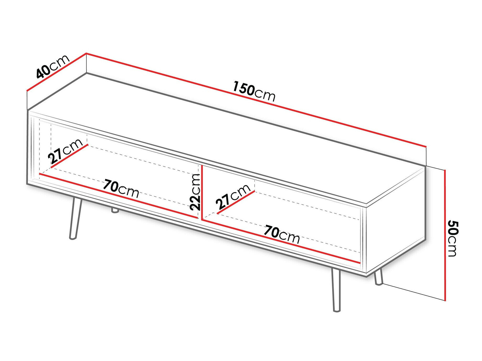 TV-bord Providence 191 (Kashmir)