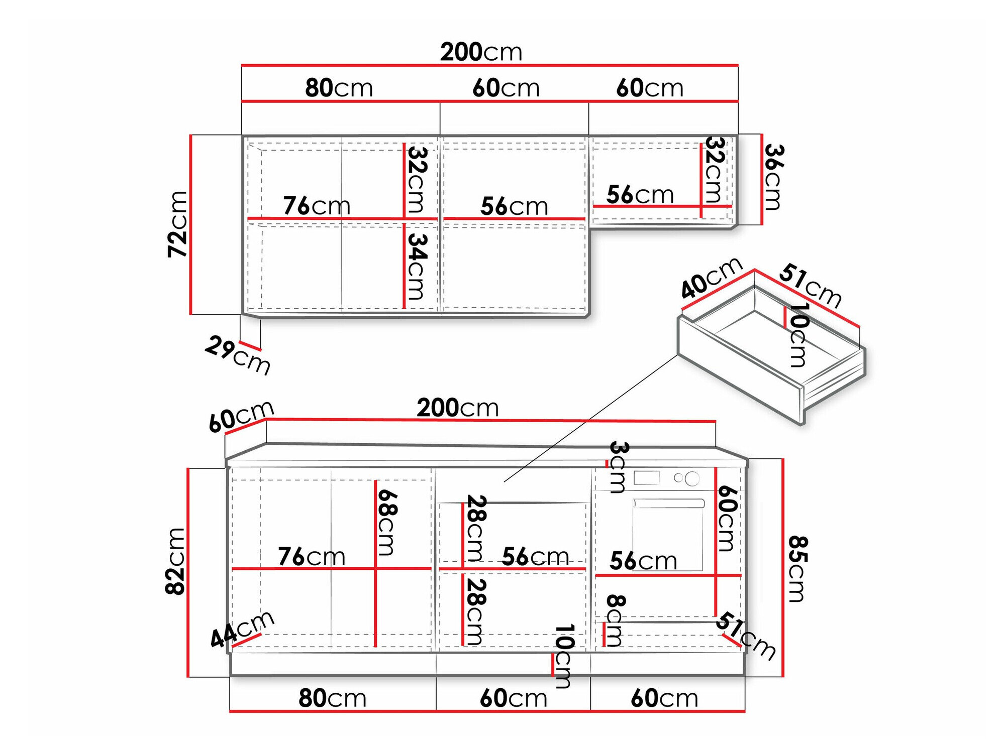 Køkkensæt Trenton 181