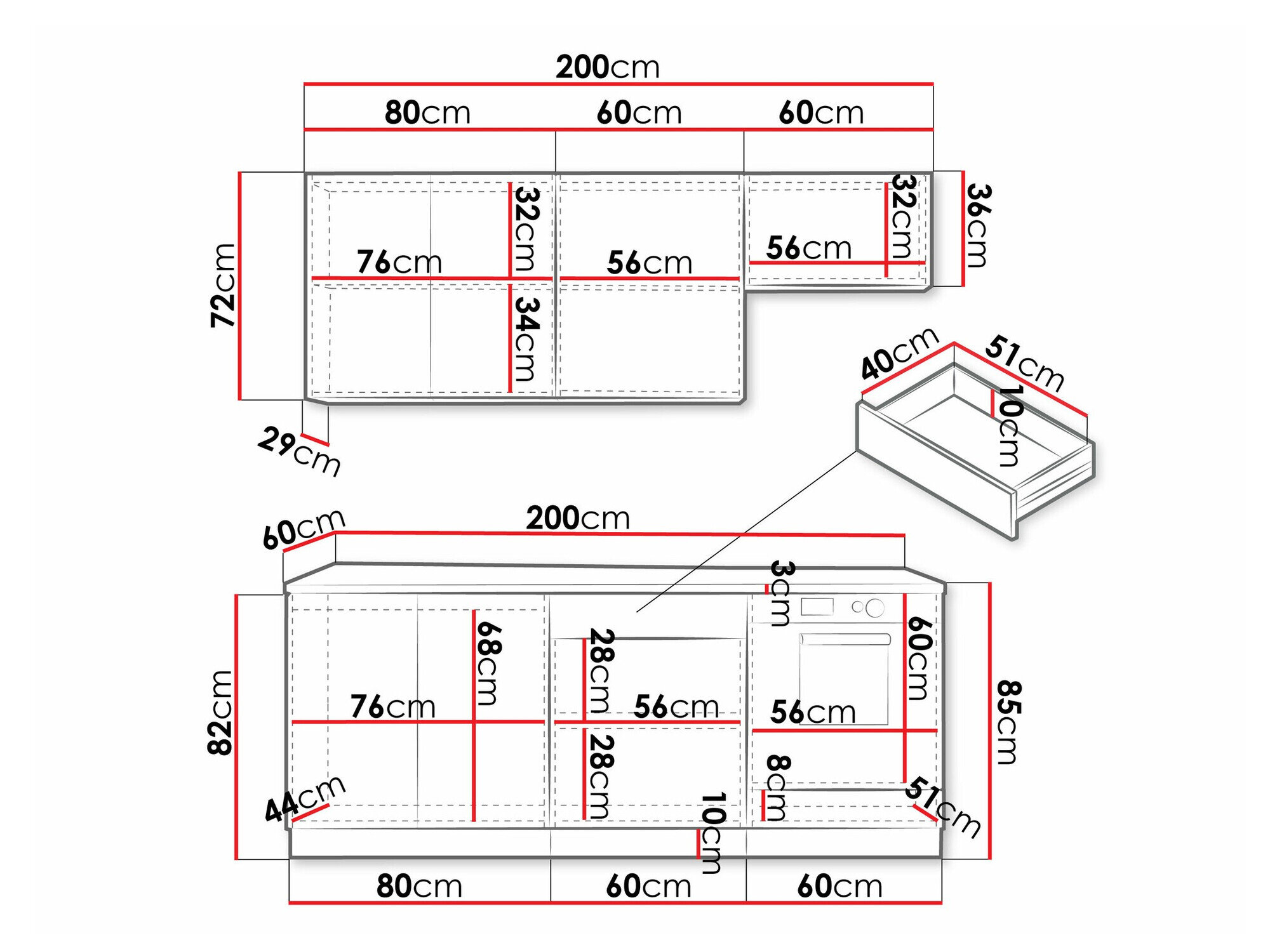 Køkkensæt Trenton 181