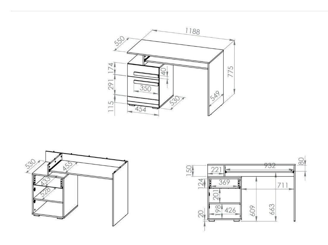 Skrivebord Alcala 110