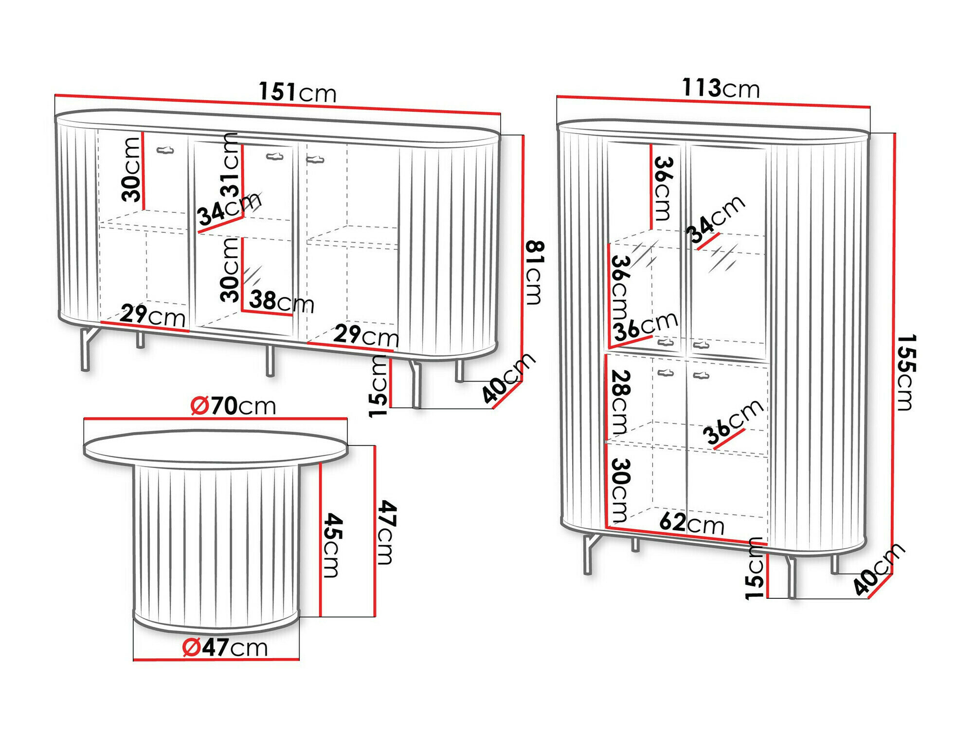 Stuemøbelsæt Novmono 109 (Sort)