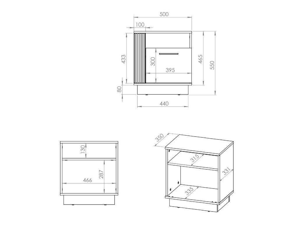 Sengebord Livluo 109