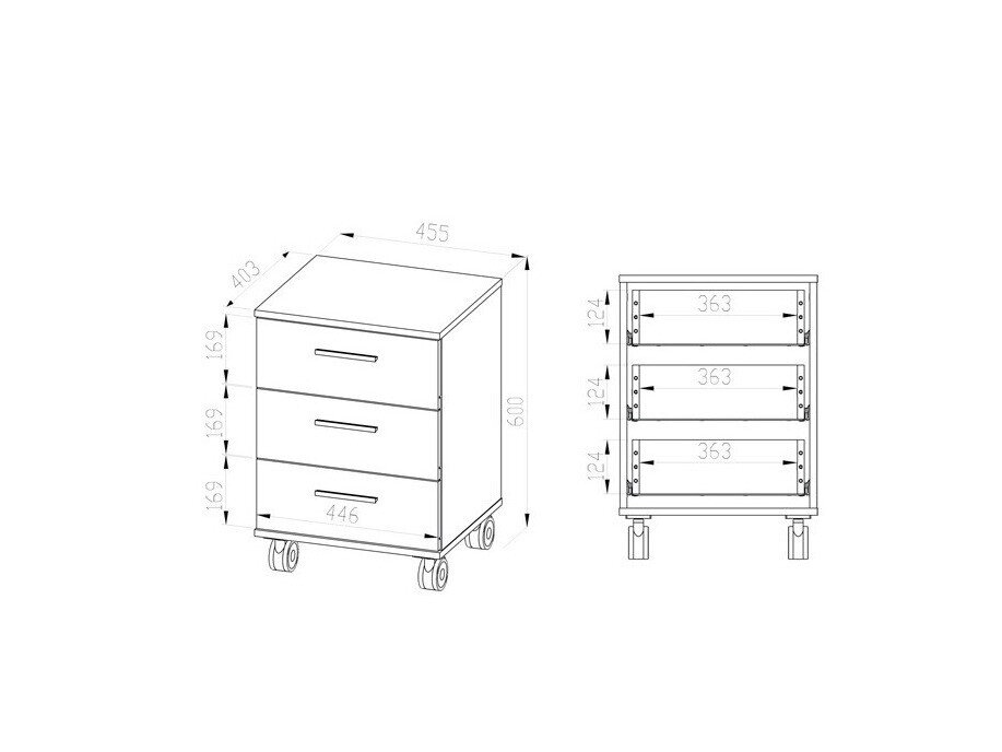 Skuffesektion Tolbelo 120