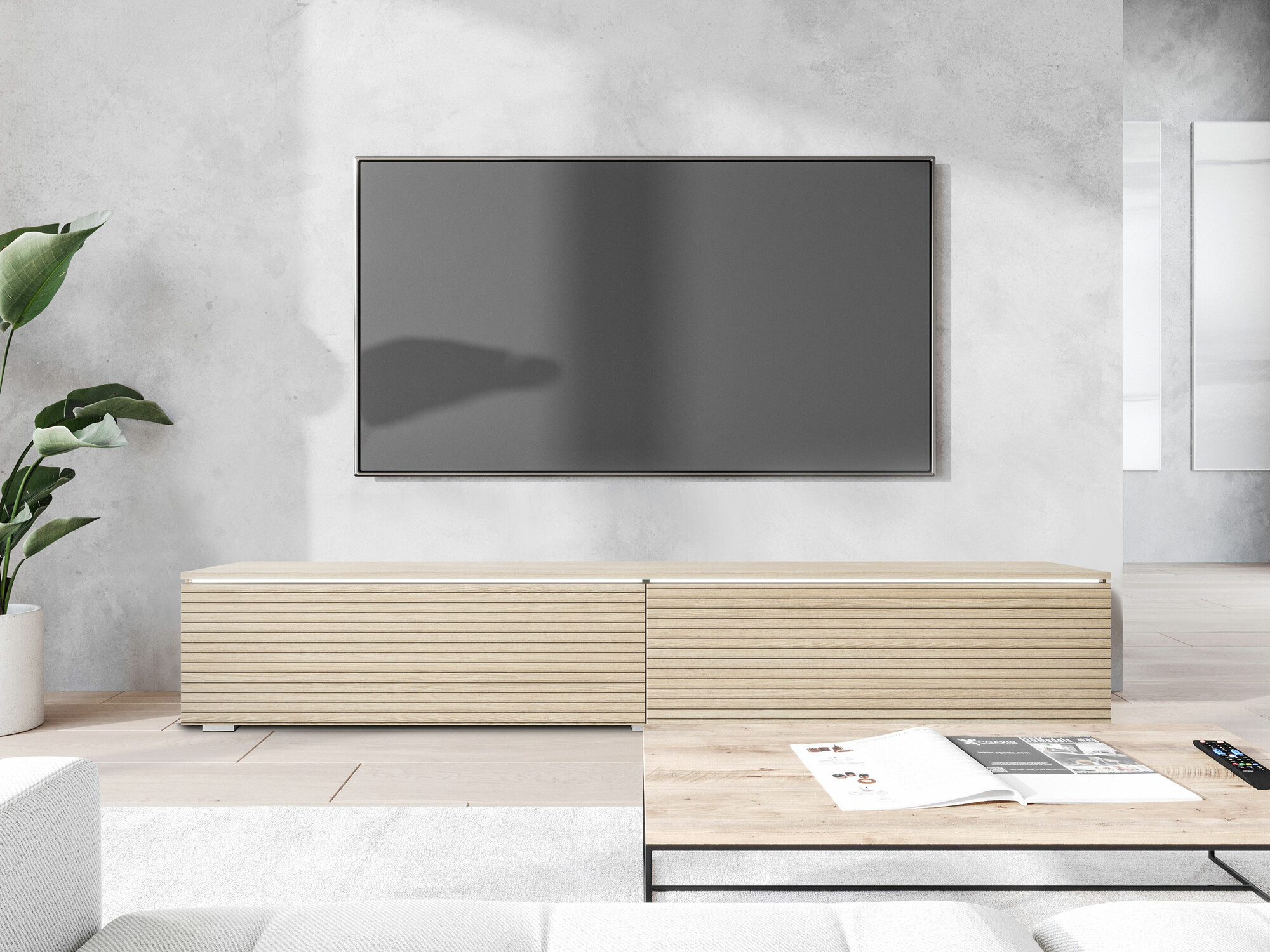TV-bord Scientia I (Egetræ)