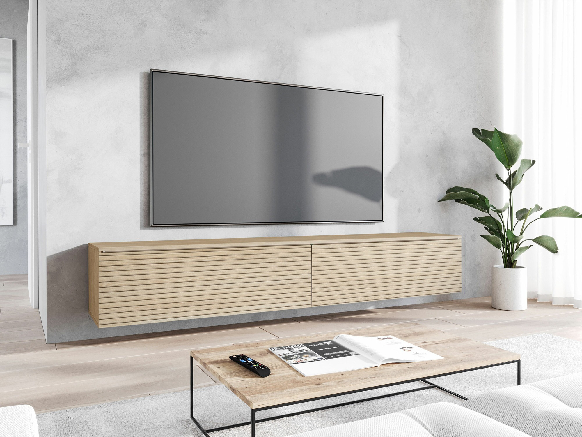 TV-bord Scientia I (Egetræ)