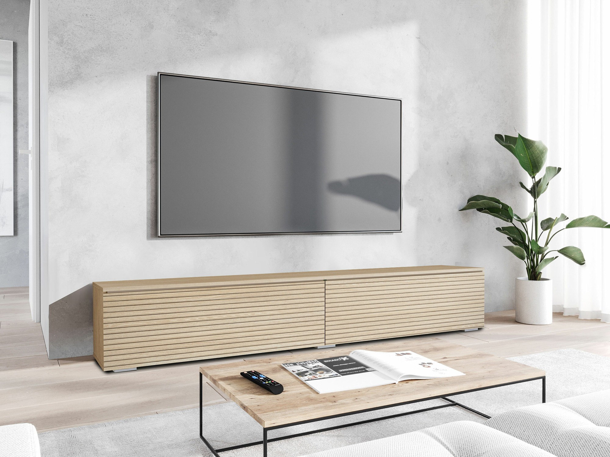 TV-bord Scientia I (Egetræ)
