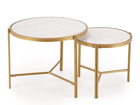 Sofabordssæt Houston 1867 (Hvid marmor)