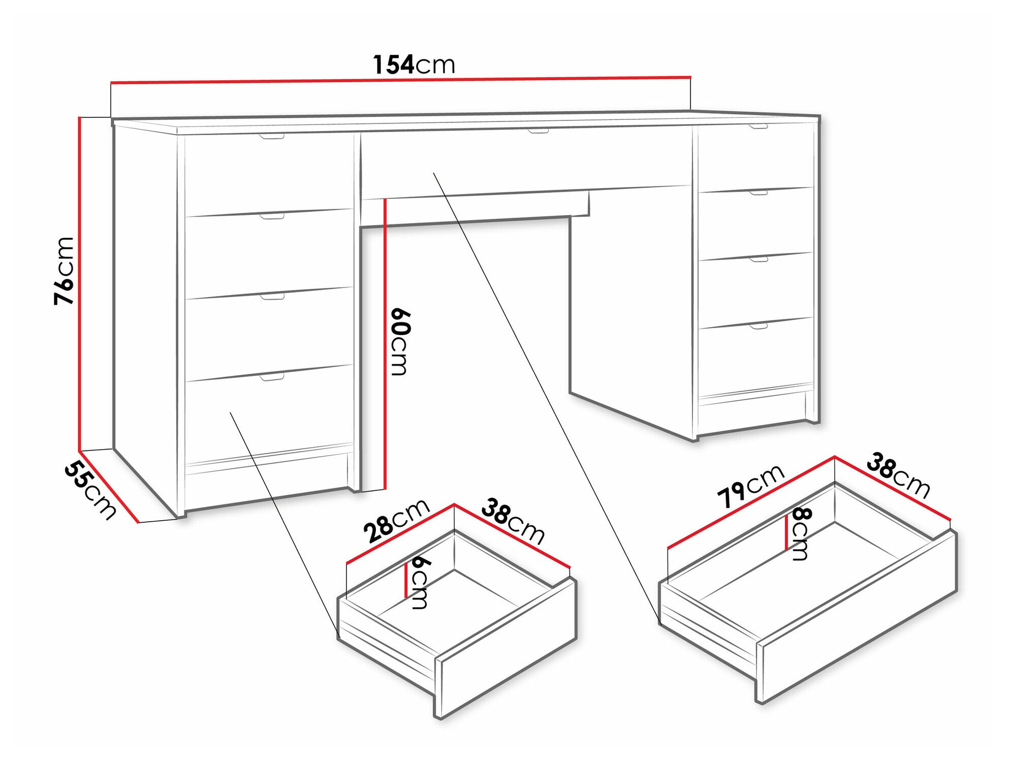 Skrivebord Comfivo Larmire 110 (Beige)