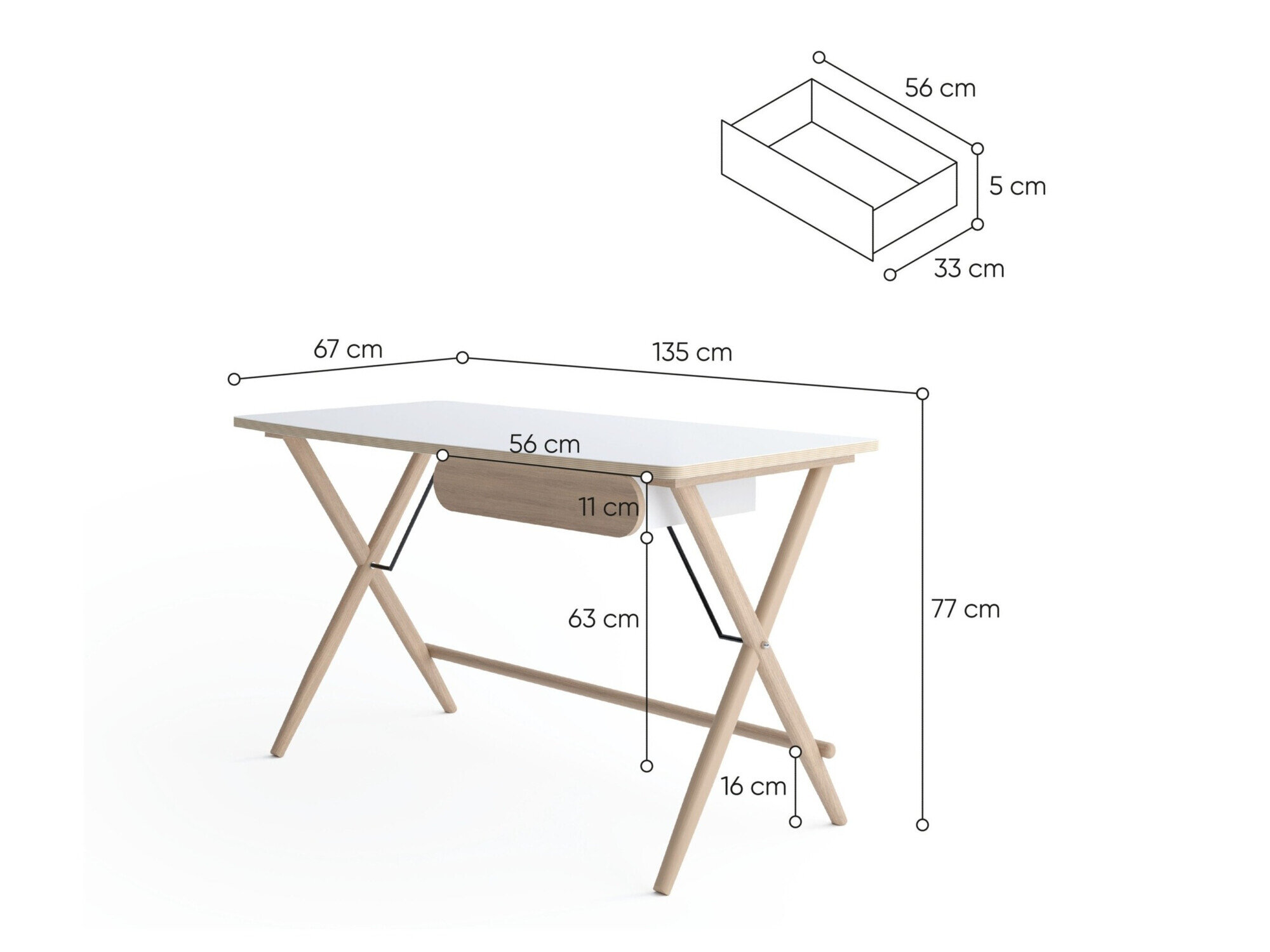 Skrivebord Fresno 157