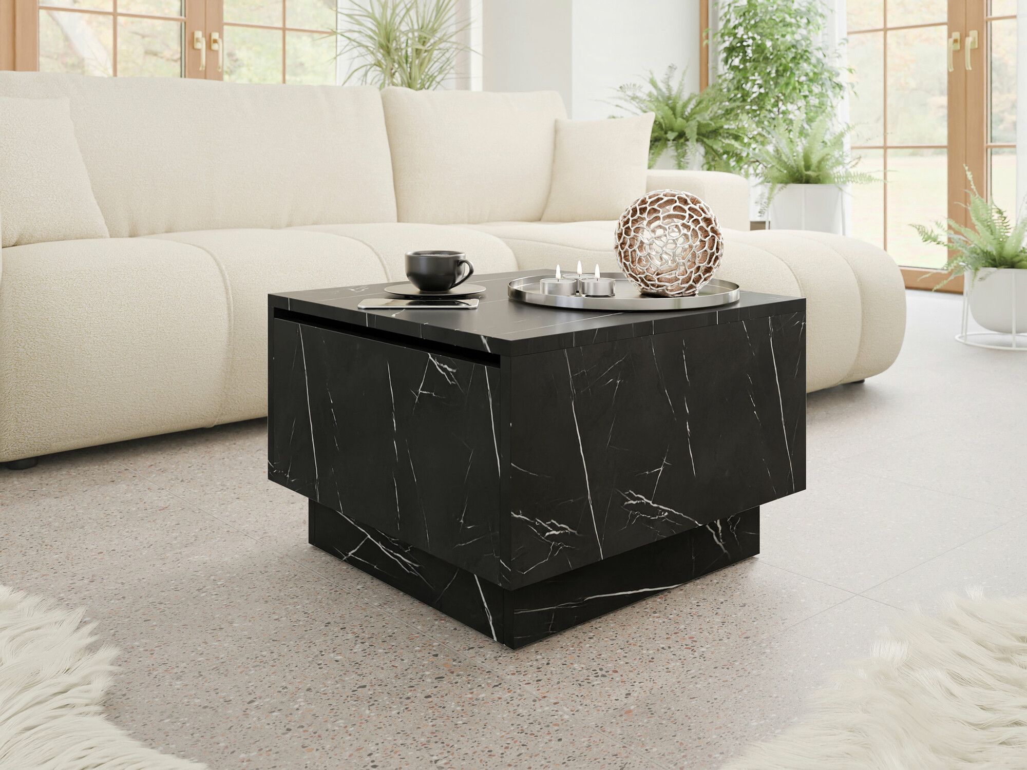 Sofabord Goodyear 133 (Sort marmor)