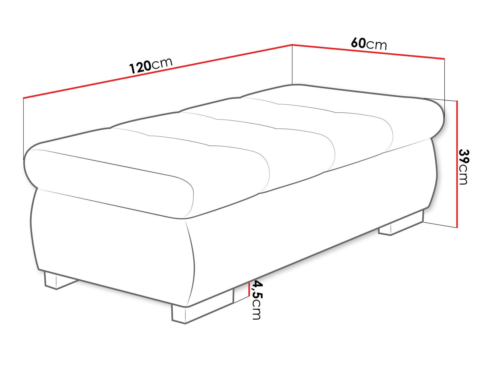 Polstret bænk Comfivo 123 (Sicuro 65)