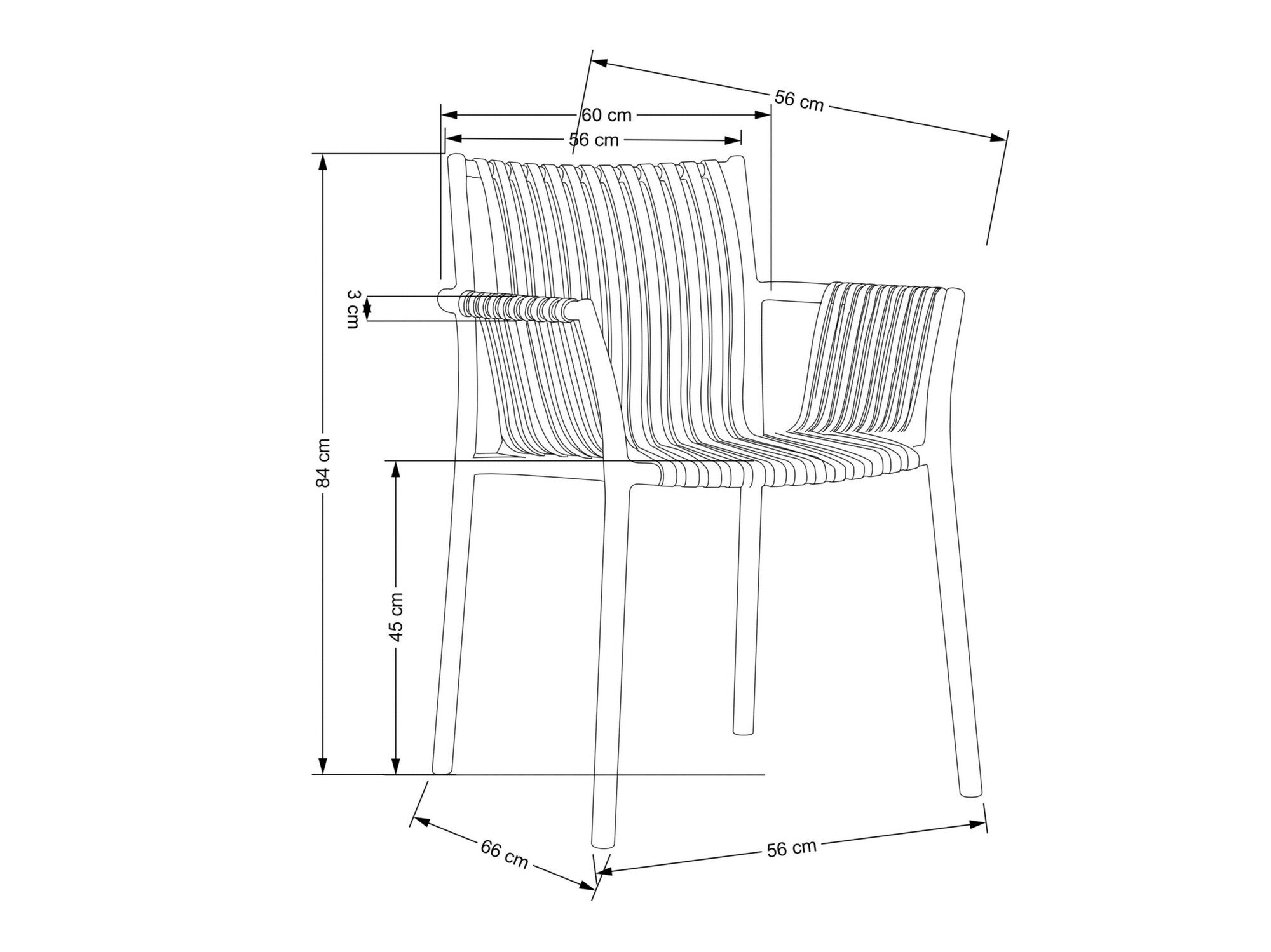 Stol Houston 1852 (Hvid)