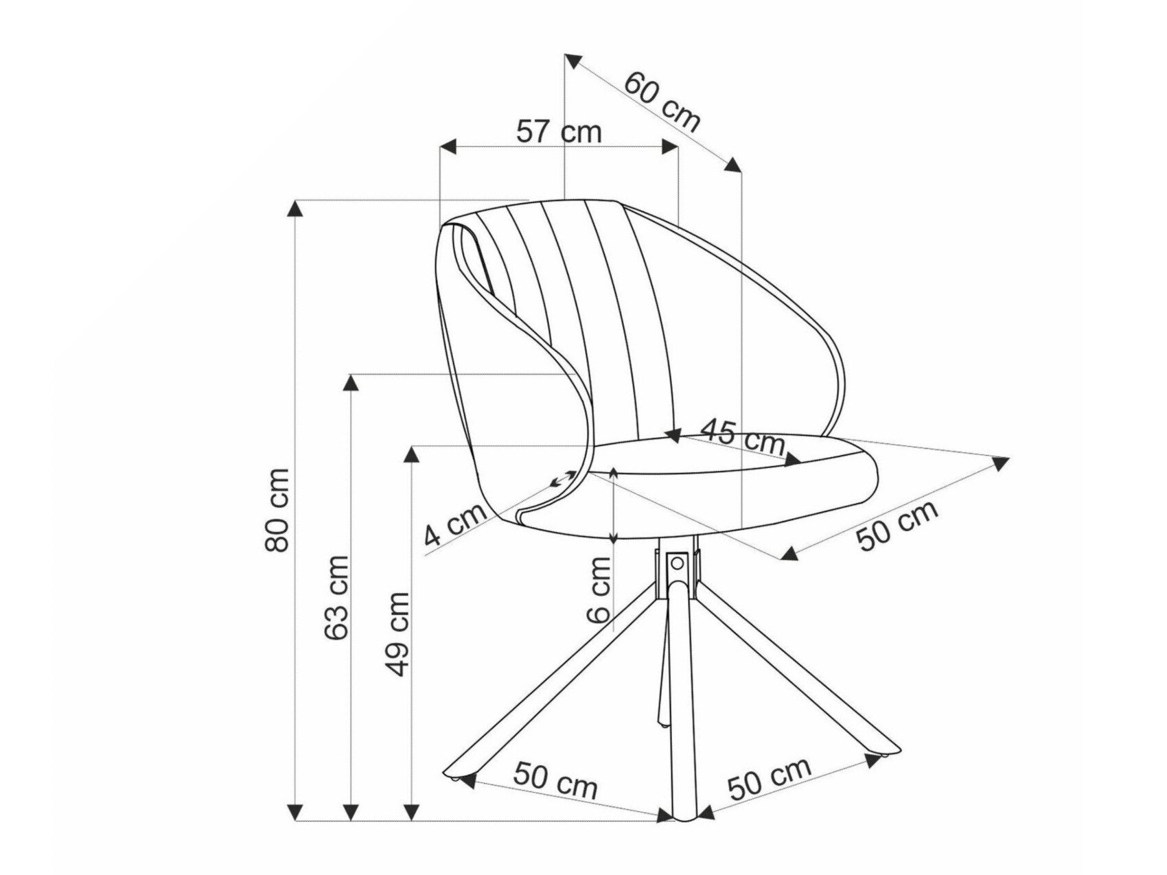 Stol Houston 1871 (Cappuccino)