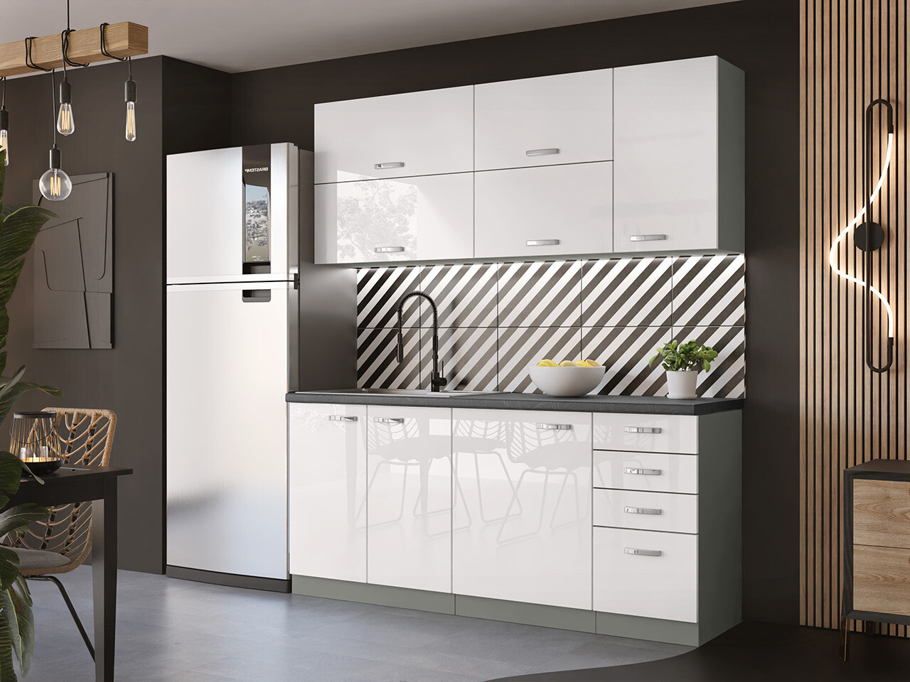 Modulskab med låger Multi White 103