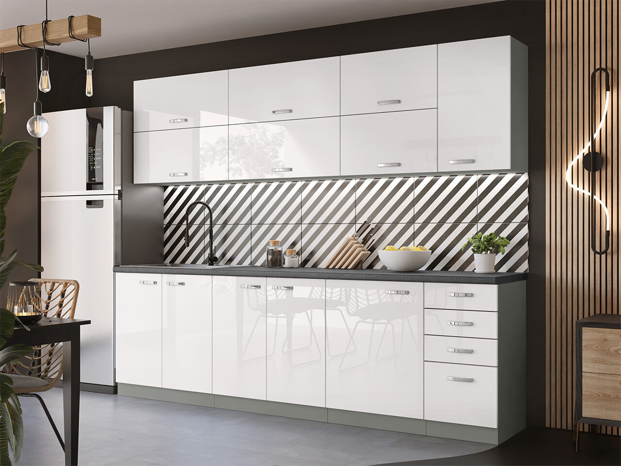 Modulskab med låger Multi White 115