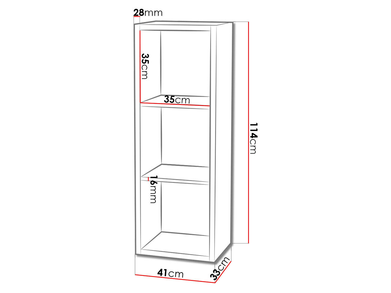 Reol Levnova 100 (Hvid)