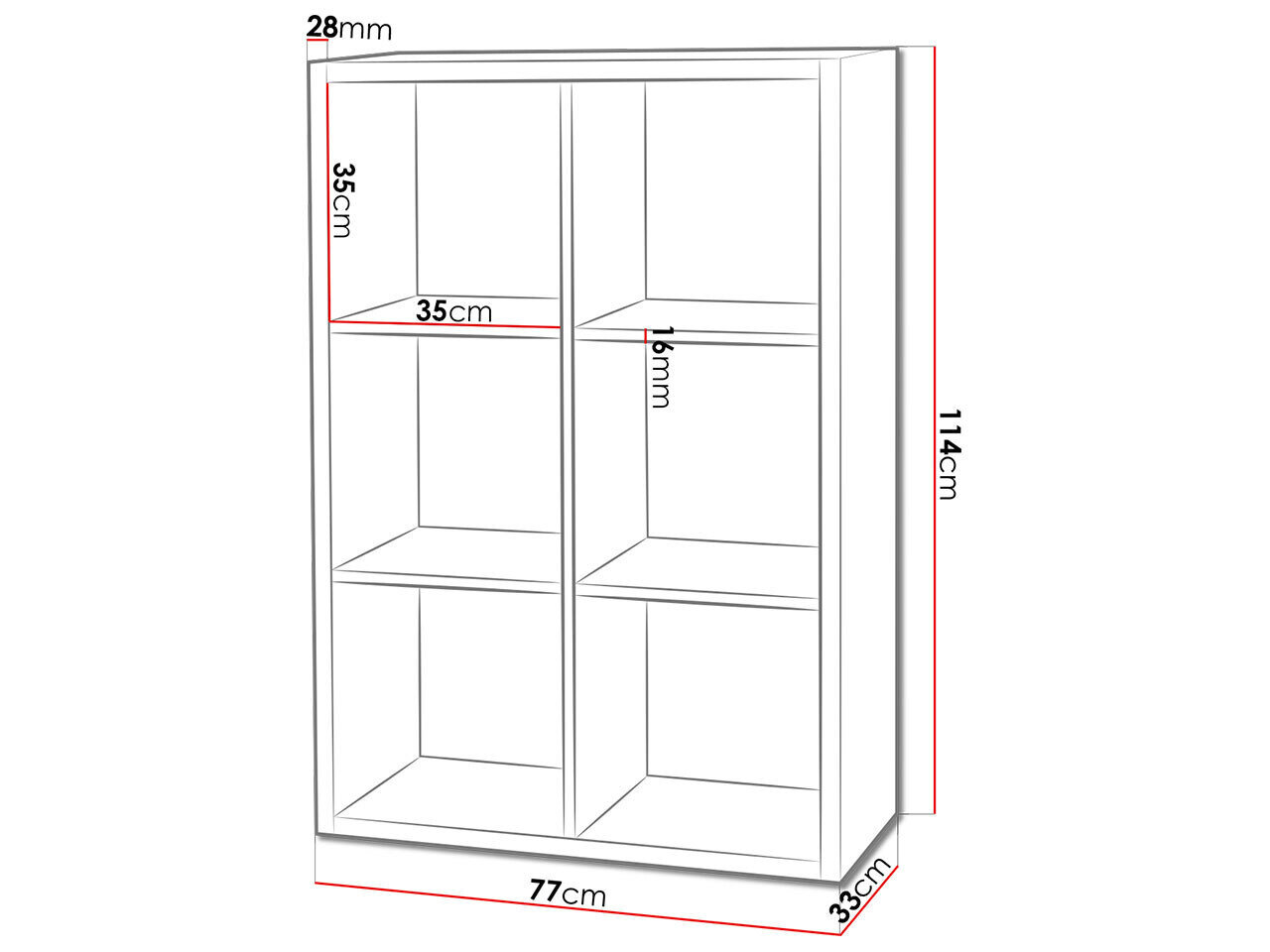 Reol Levnova 103 (Hvid)