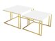 Sofabordssæt Oswego 110 (Hvid + Gylden)