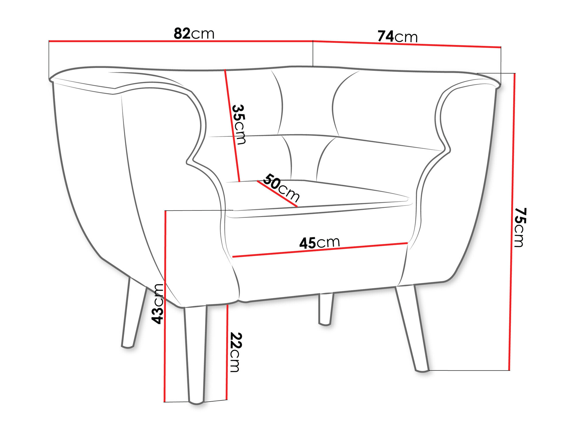 Lænestol Glenview 102 (Kronos 27)