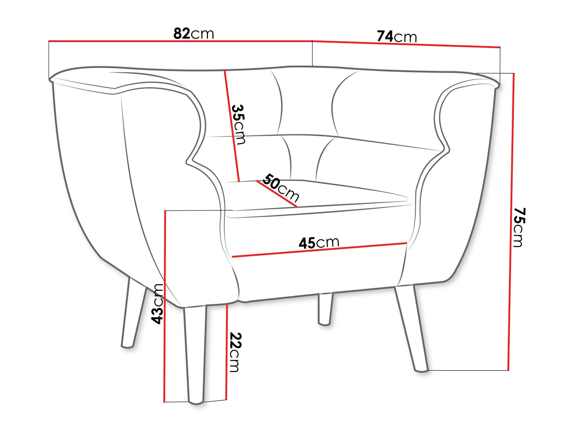 Lænestol Glenview 102 (Kronos 53)