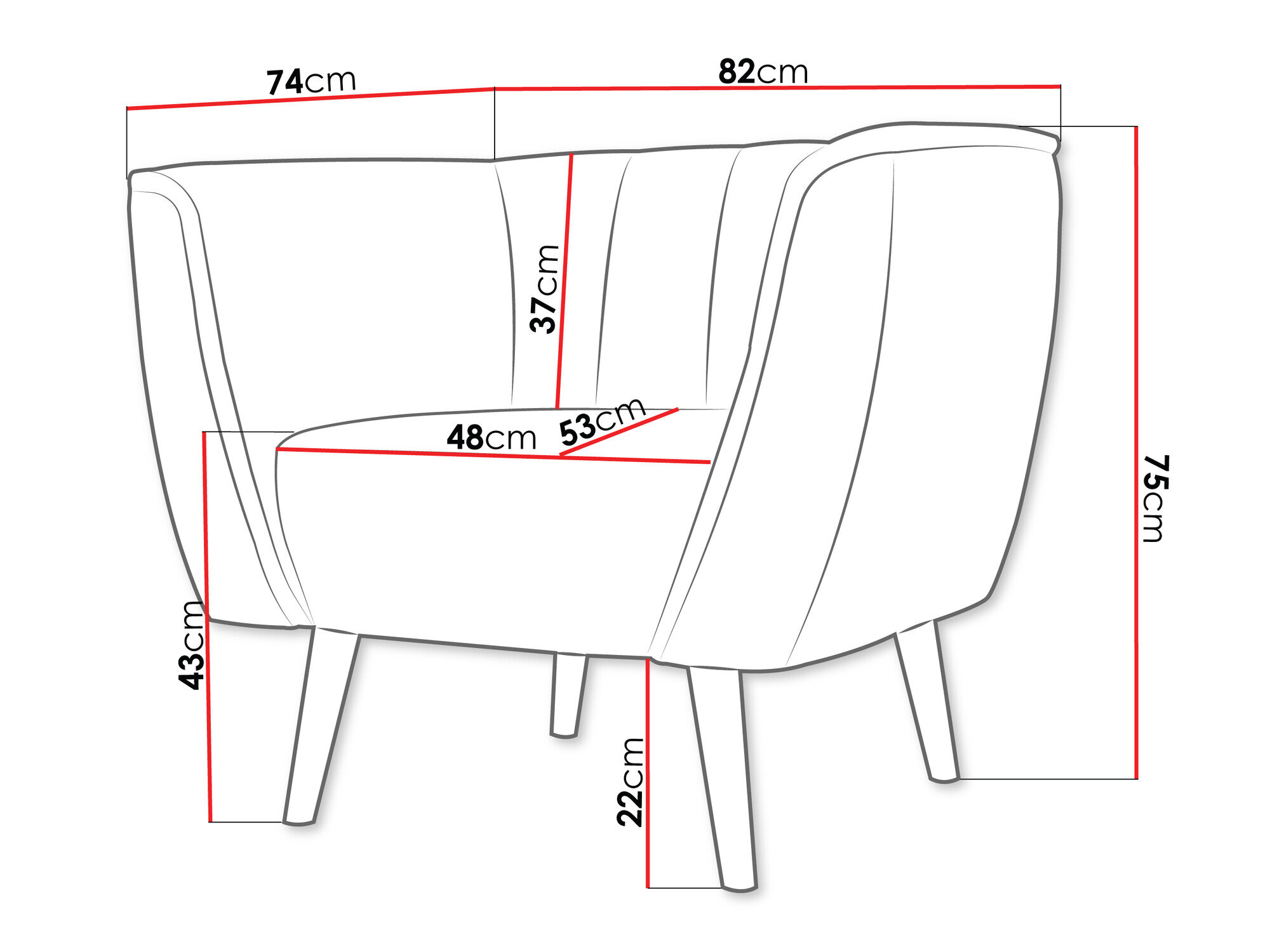 Lænestol Glenview 105 (Paros 02)