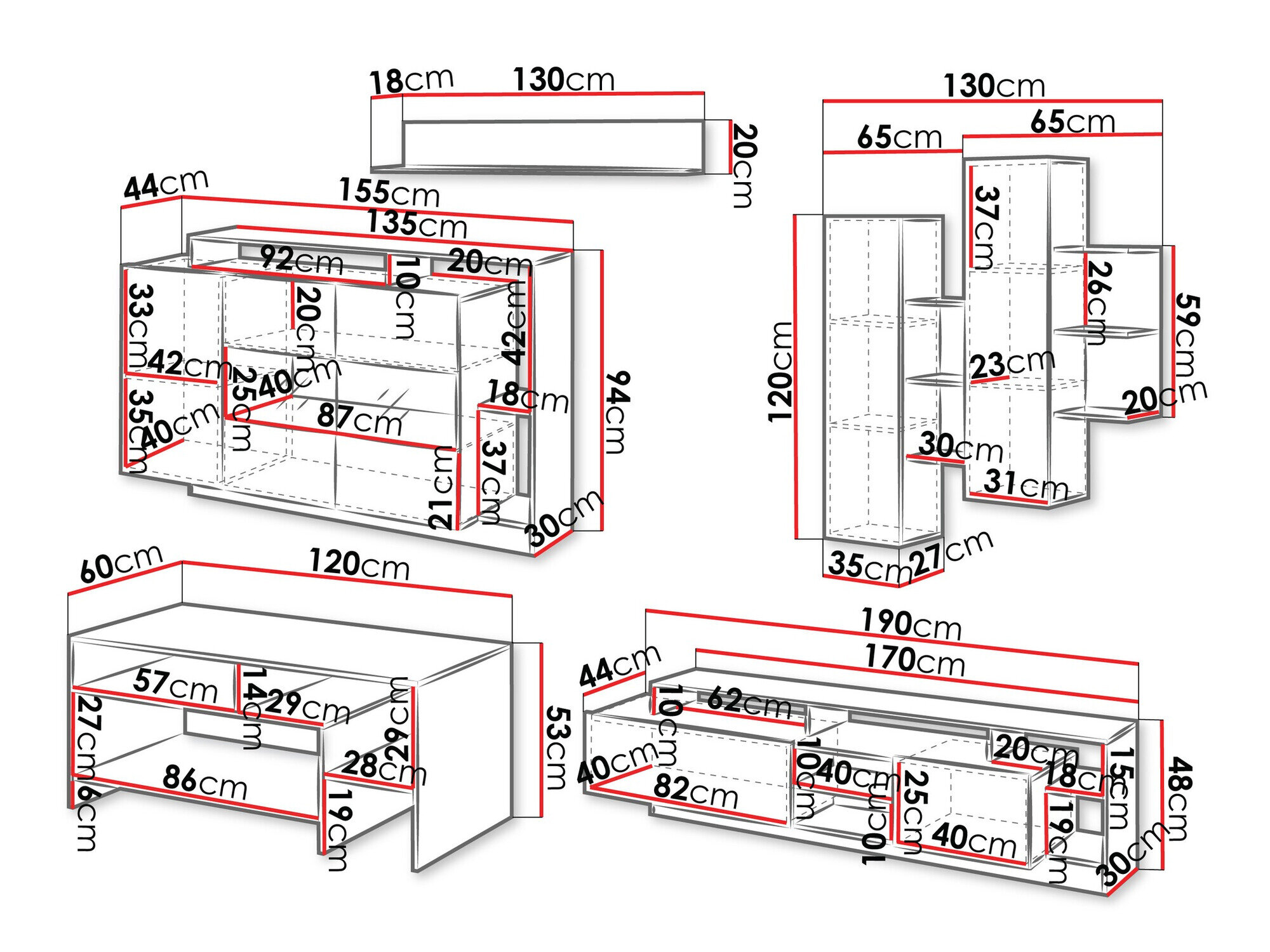 Stuemøbelsæt Fivfivi 103