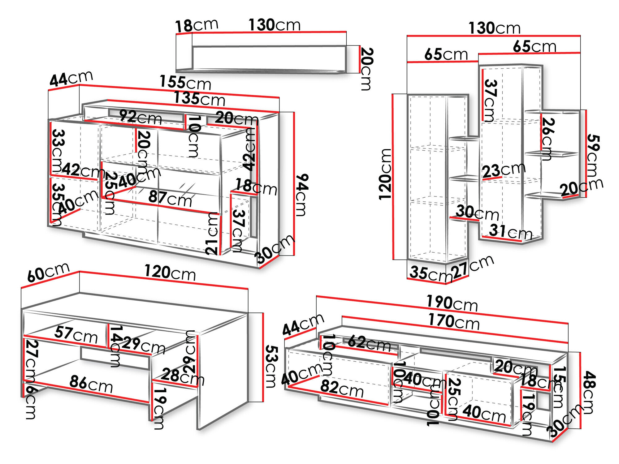 Stuemøbelsæt Fivfivi 103