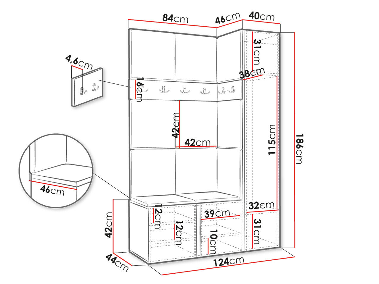 Entrésæt Hartford 277 (Artisan eg)