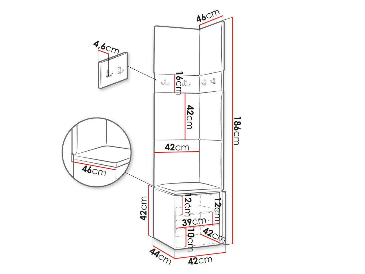 Entrésæt Hartford 347 (Hvid)