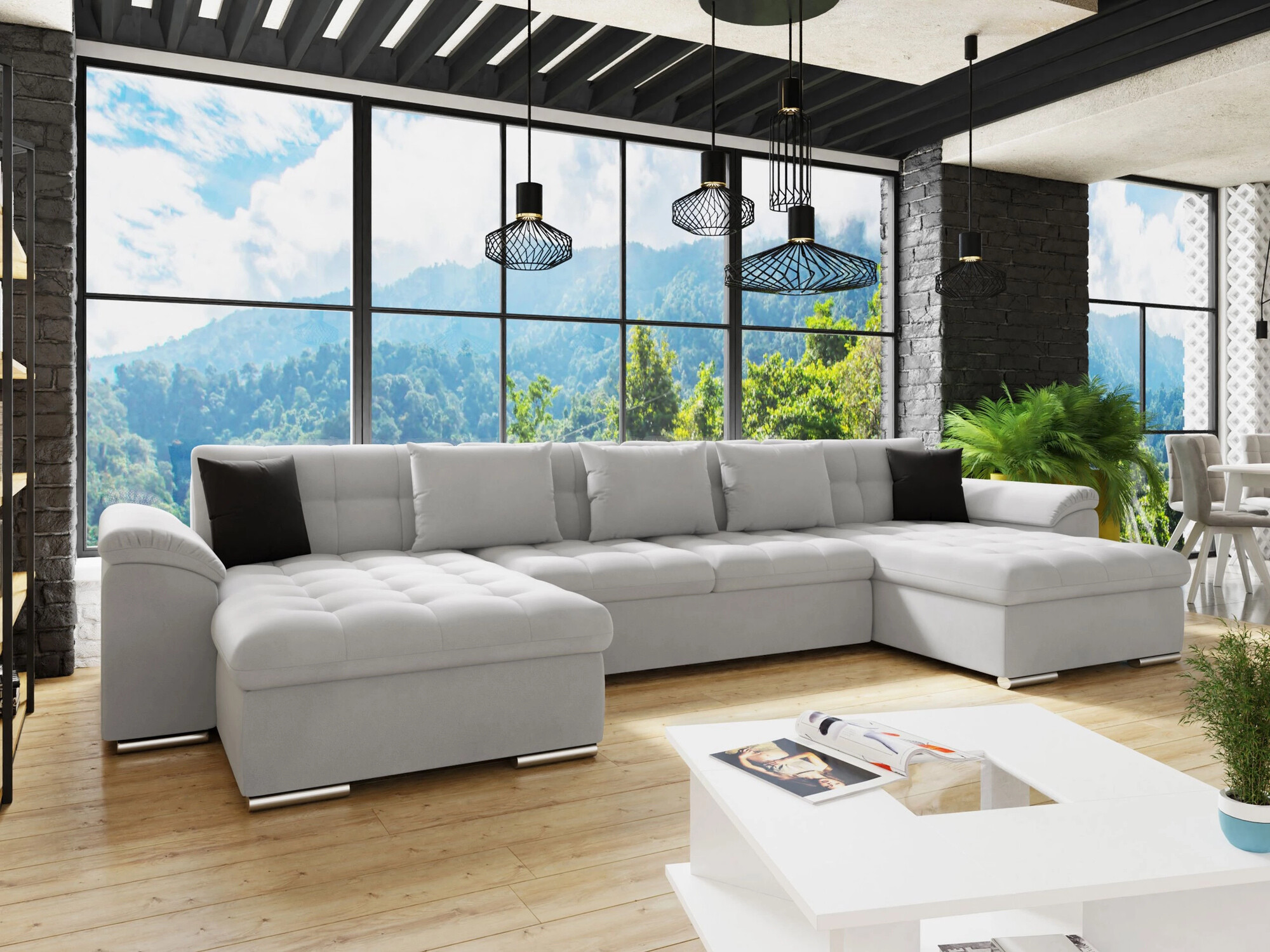 Hjørnesofa Comfivo 111 (Uttario Velvet 2973 + Uttario Velvet 2980)
