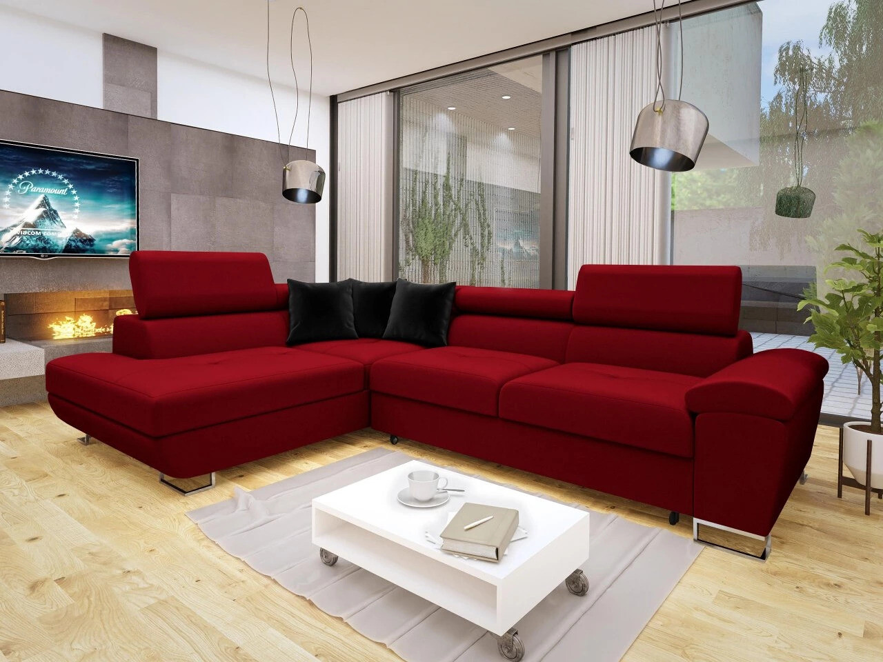 Hjørnesofa Comfivo Ruta II (Venus Velvet 2926 + Magic Velvet 2219)
