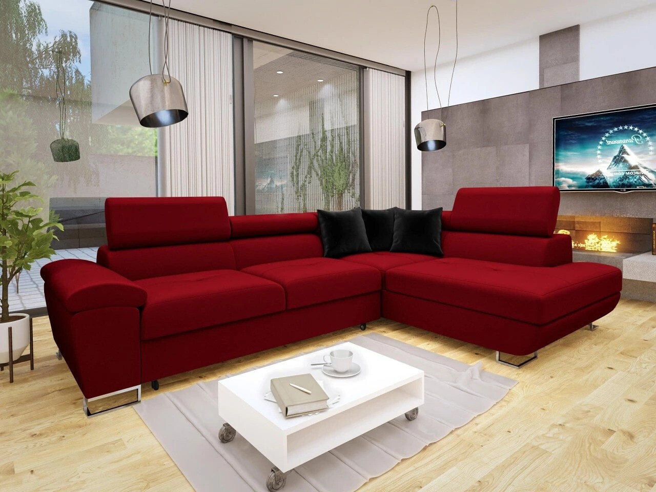 Hjørnesofa Comfivo Ruta II (Venus Velvet 2926 + Magic Velvet 2219)