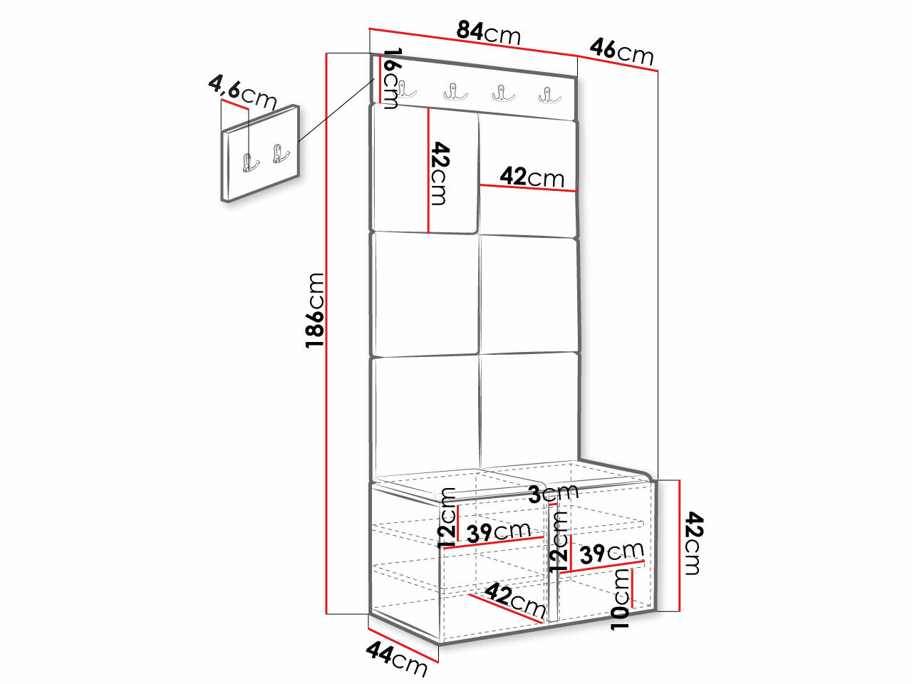 Entrésæt Hartford 375 (Hvid)