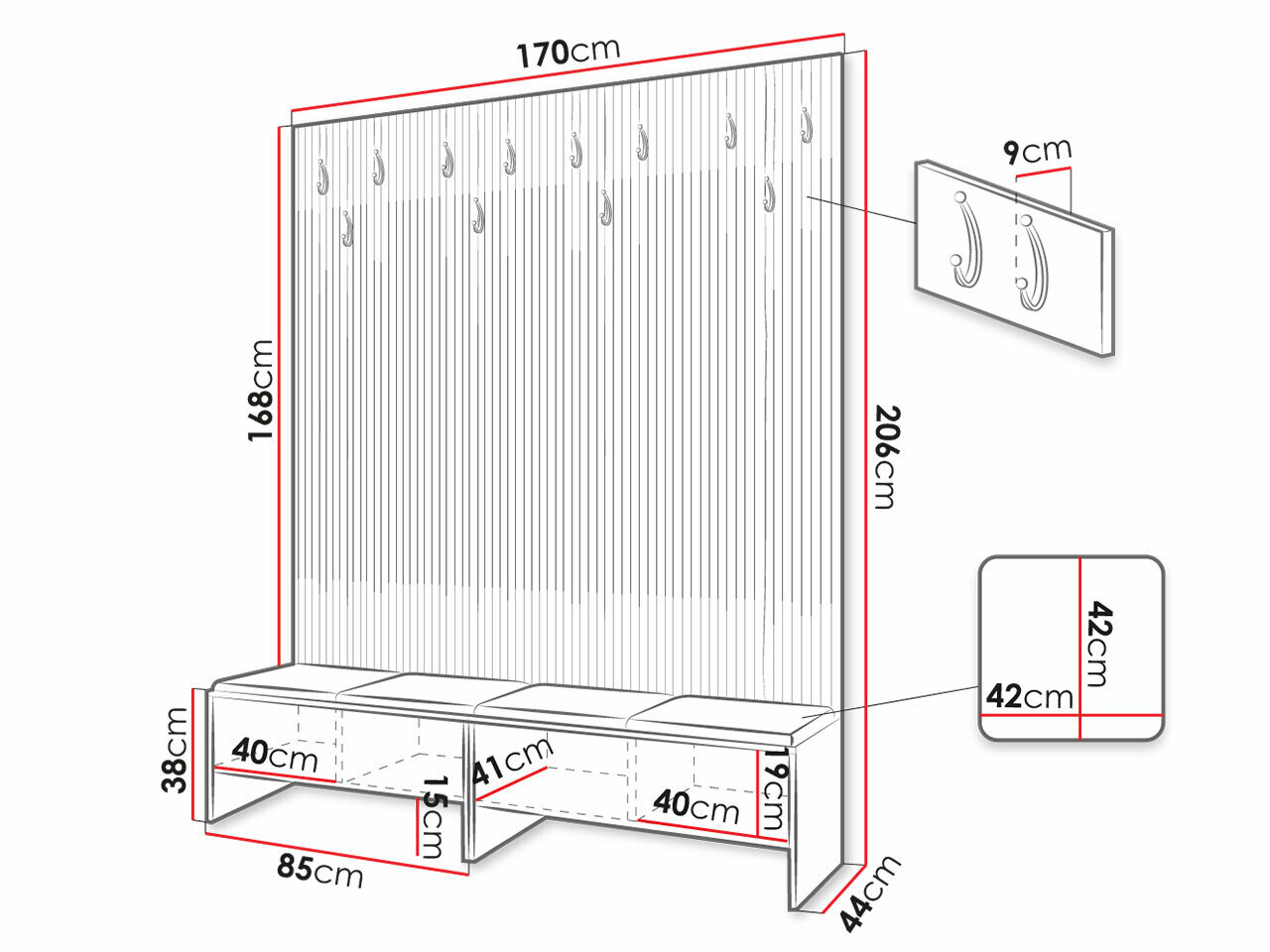 Entrésæt Hartford 485 (Artisan eg + Abriamo 3)