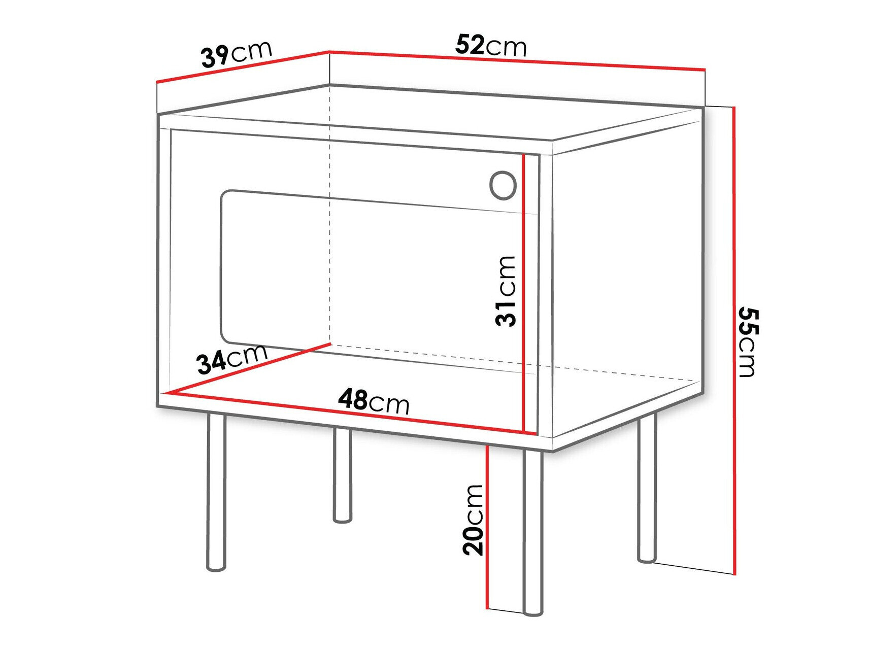 Natbordssæt Feletri 107 (Sort)