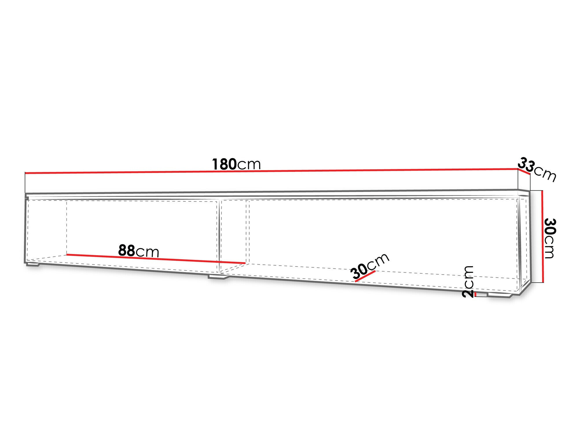 TV-bord Sarasota 121 (Artisan eg)