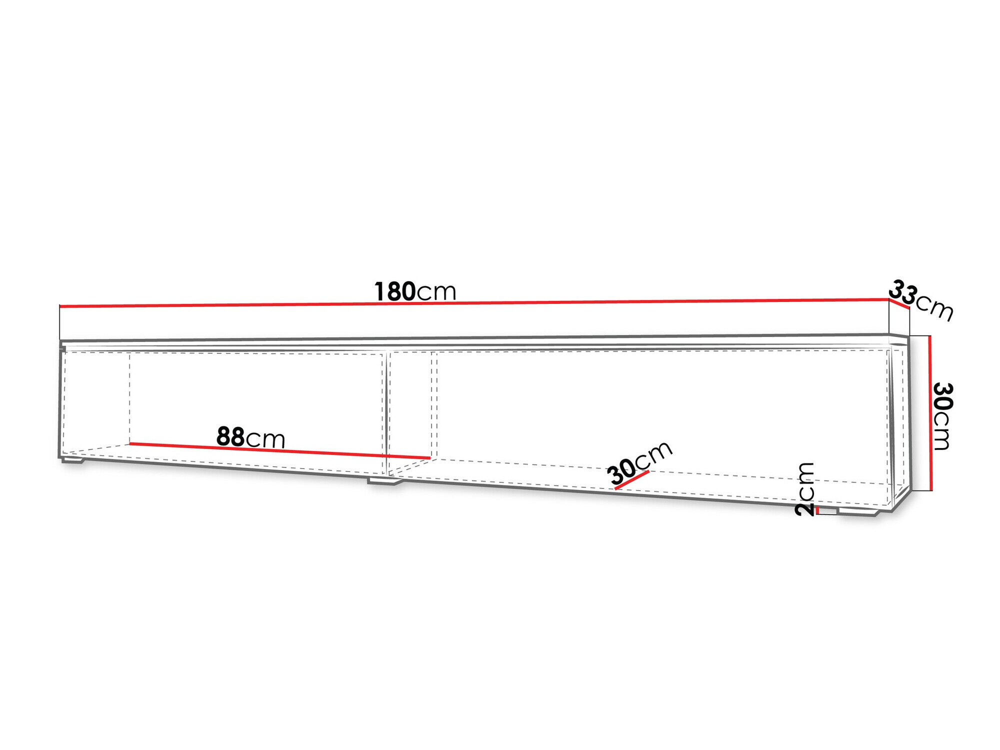 TV-bord Sarasota 121 (Artisan eg)