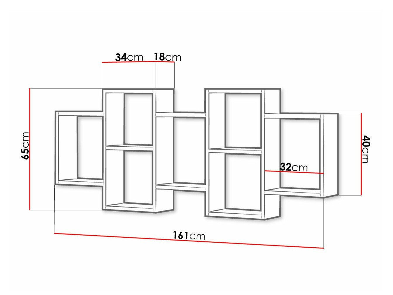 Vægreol Sarasota 103 (Grafit)