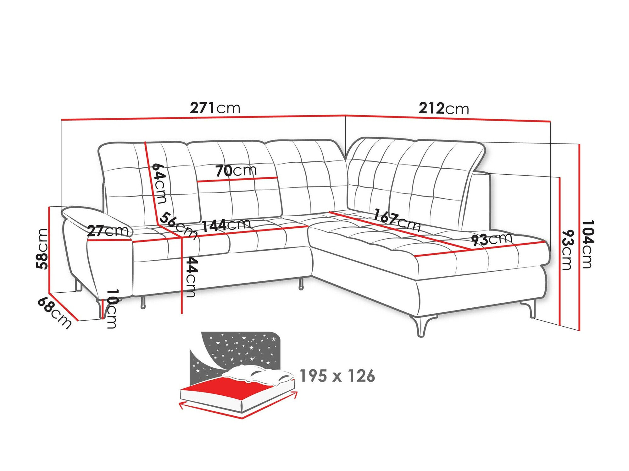 Hjørnesofa Sanford 101 (Manila 02)