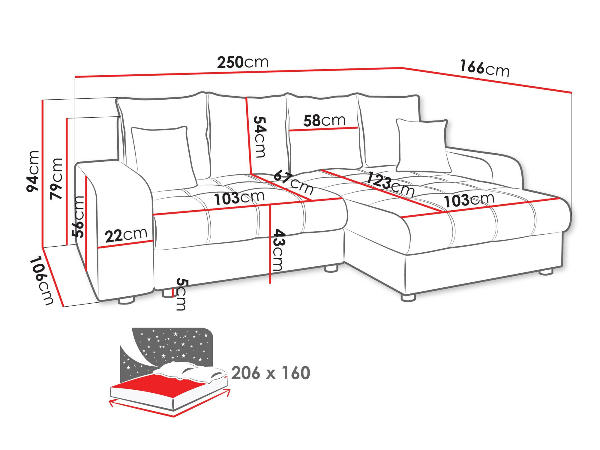Hjørnesofa Sanford 102 (Manila 16)